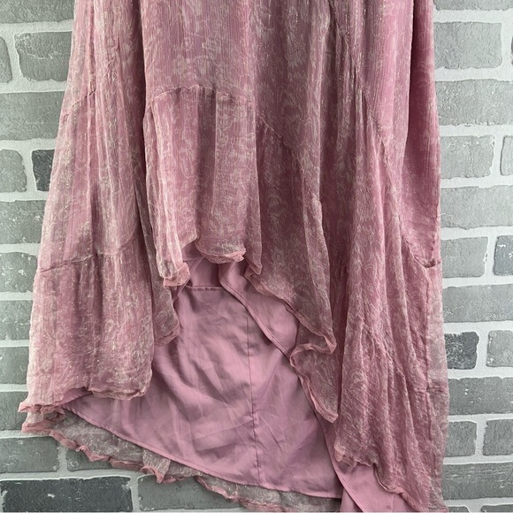 Tularosa Brooks Dress Lilac Toile Floral Asymmetrical Hem Dress Size Medium - Picture 3 of 11